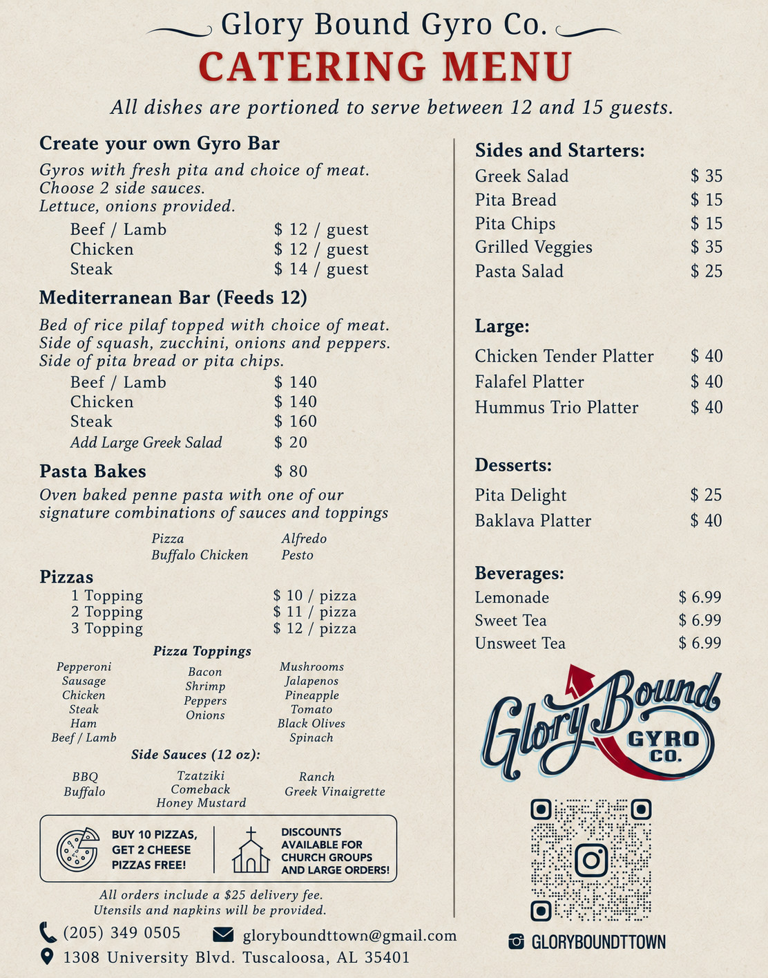 Catering Menu